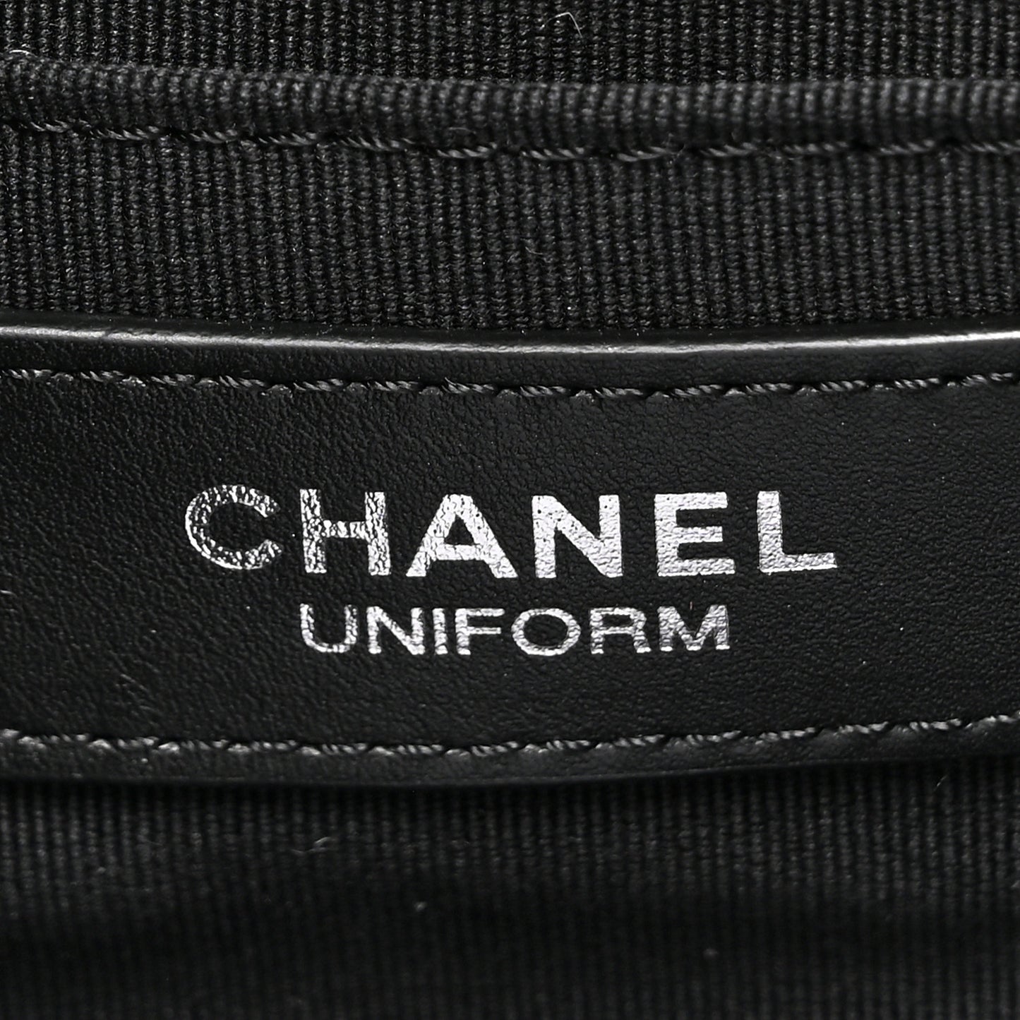 Calfskin Quilted CC Uniform Flap Belt Bag Black