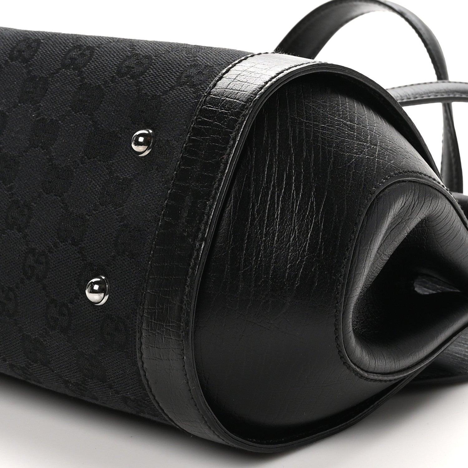 Gucci Monogram Bamboo Bullet Bag Black 10 of 11
