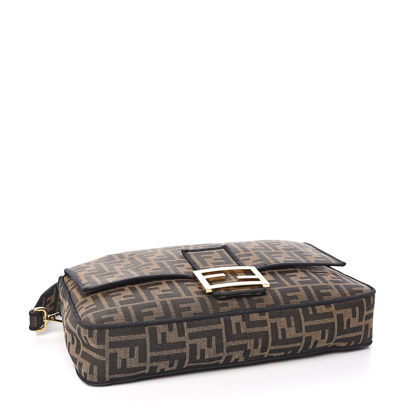 Fabric Jacquard FF 1974 Large Baguette Tobacco Moro Black
