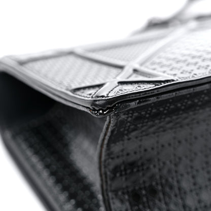 Christian Dior Metallic Patent Micro-Cannage Medium Diorama Flap Bag Onyx Black 9 of 13