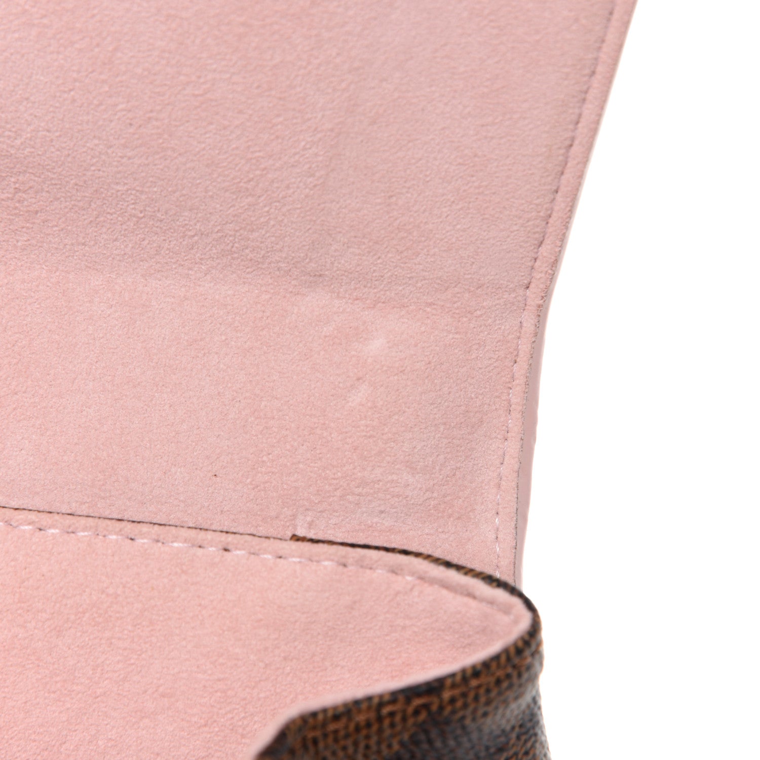 Louis Vuitton Damier Ebene Caissa Clutch Rose Ballerine 9 of 11