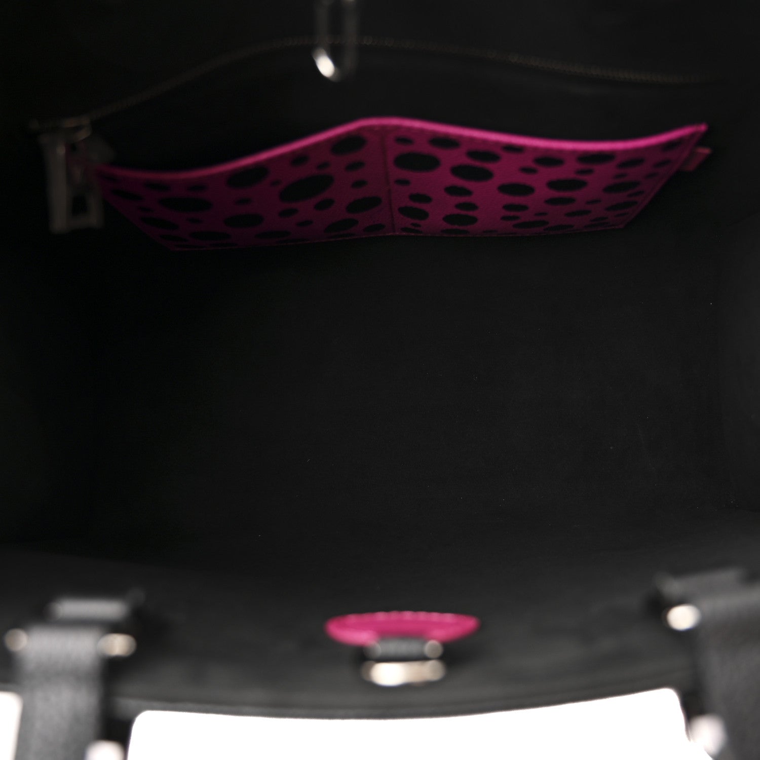 Louis Vuitton LV X YK Empreinte Monogram Giant Onthego MM Black Fuchsia 5 of 10