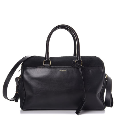 Saint Laurent Calfskin Suede Classic Duffle 6 Black 1 of 14