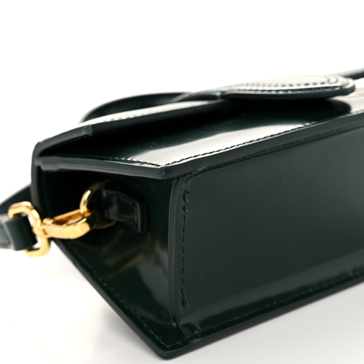 Glazed Calfskin Le Bambino Dark Green
