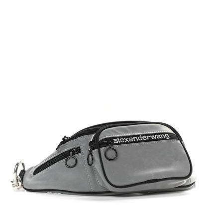 Alexander Wang Nylon Logo Printed Attica Belt Bag Reflective Silver 4 of 8