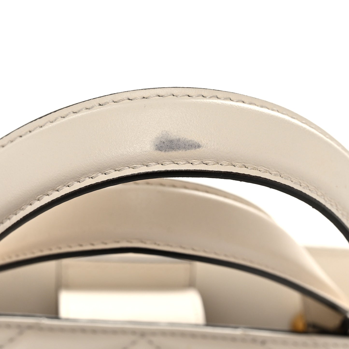 Calfskin Matelasse Medium GG Marmont Tote White