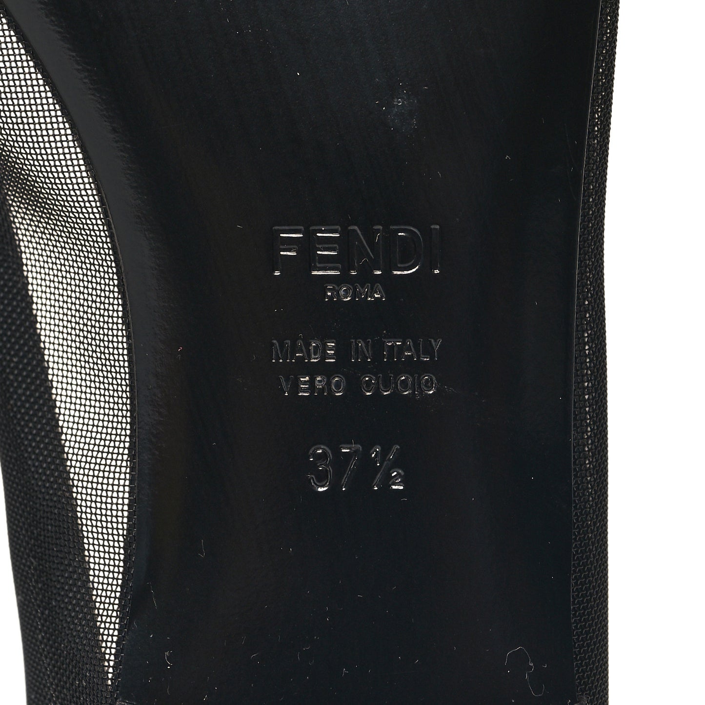 Mesh Skimmer Ballerina Flats 37.5 Navy Black