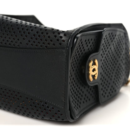 Chanel Perforated Calfskin Mini Chanel 25 Handbag Black 10 of 10