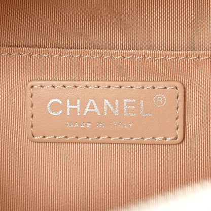 Chanel Lambskin Quilted Mini CC Box Camera Bag Beige White Black 6 of 9