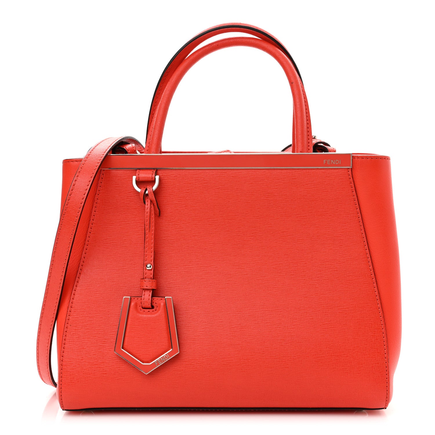 Fendi Vitello Elite Petite 2Jours Tote Papavero 1 of 12