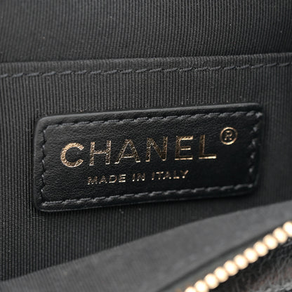 Chanel Crumpled Glazed Lambskin Quilted Waist Bag Fanny Pack Black 6 of 10