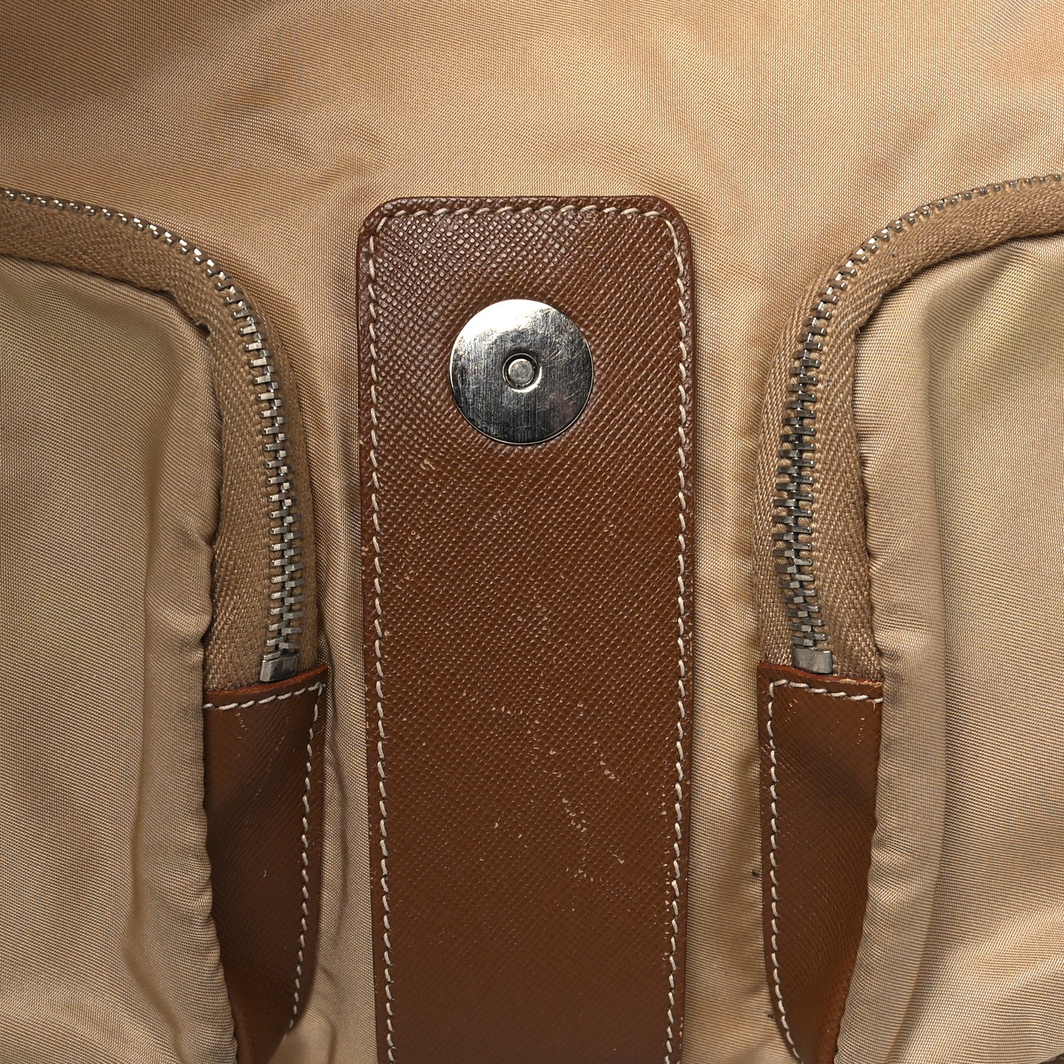 Prada Tessuto Nylon Messenger Bag Beige 14 of 18
