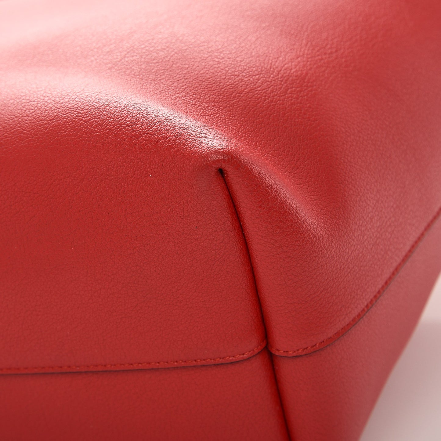 Calfskin Large Shopping Tote Red