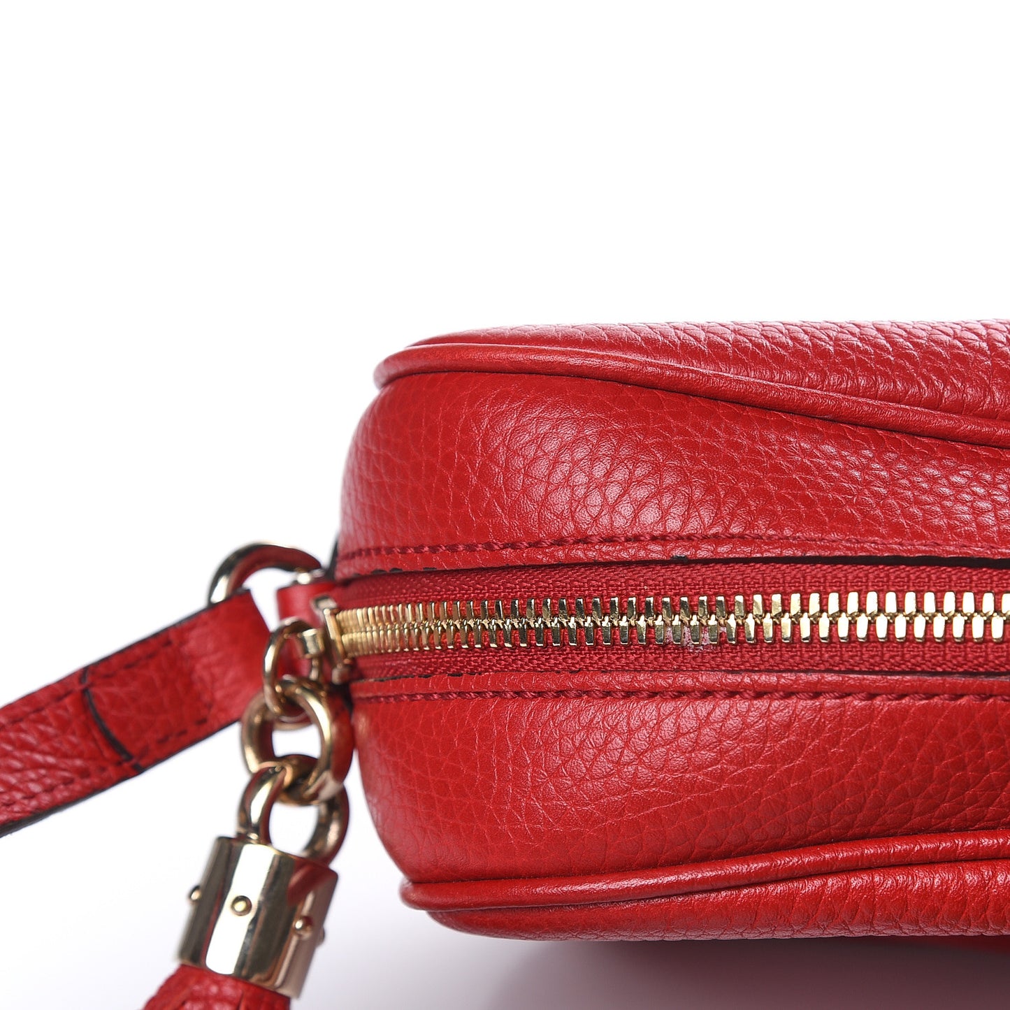 Pebbled Calfskin Small Soho Disco Bag Tabasco Red