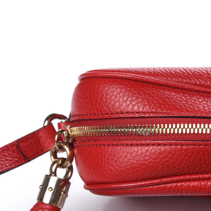 Gucci Pebbled Calfskin Small Soho Disco Bag Tabasco Red 15 of 15