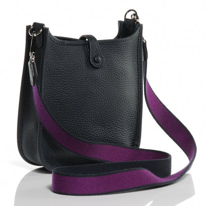 Hermes Taurillon Clemence Evelyne TPM Bleu Obscur 3 of 8