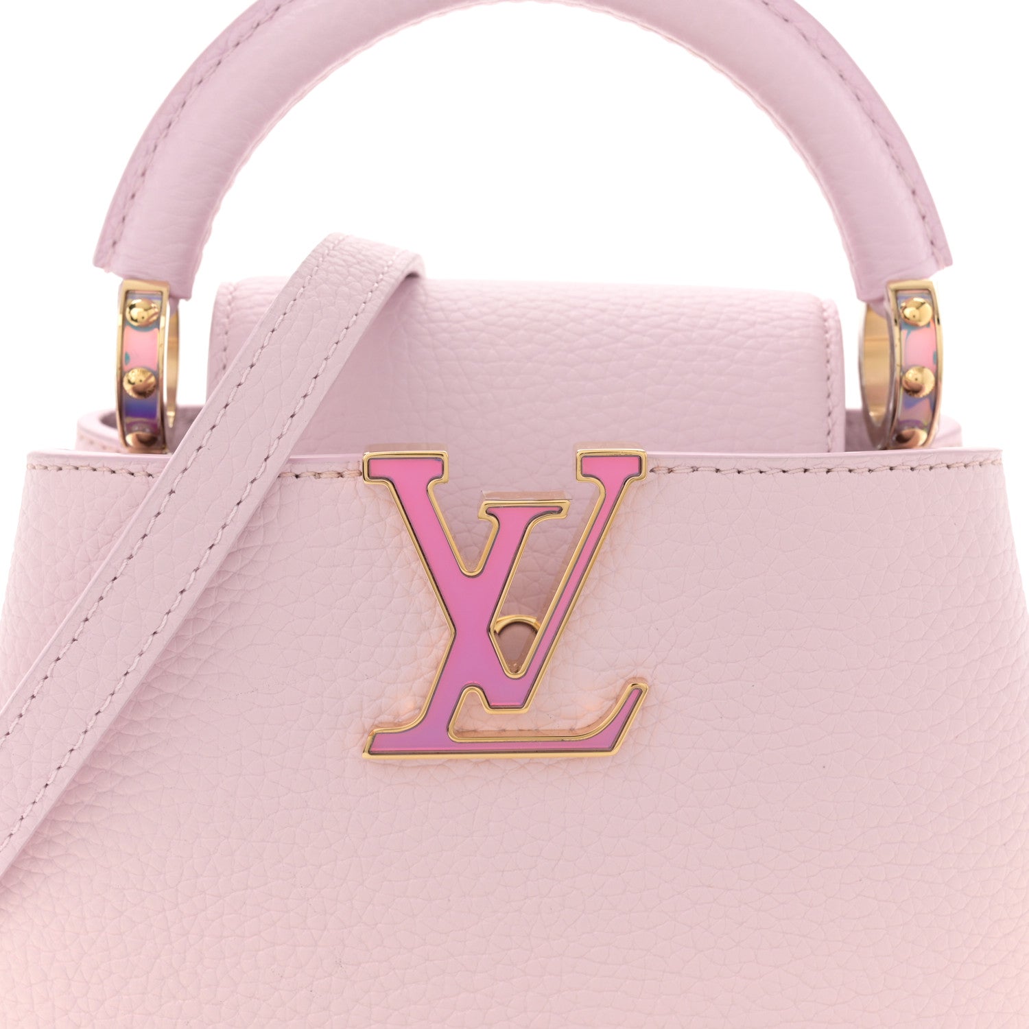 Louis Vuitton Taurillon LV Ski Capucines Mini Pearly Lilac 7 of 9