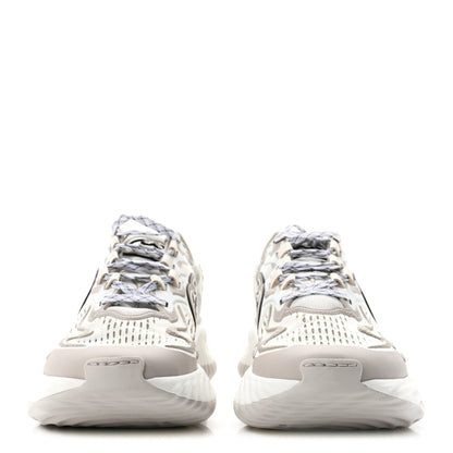 Gucci Mesh Fabric Ripple Splash Mens Sneakers  7 Grey White 3 of 10