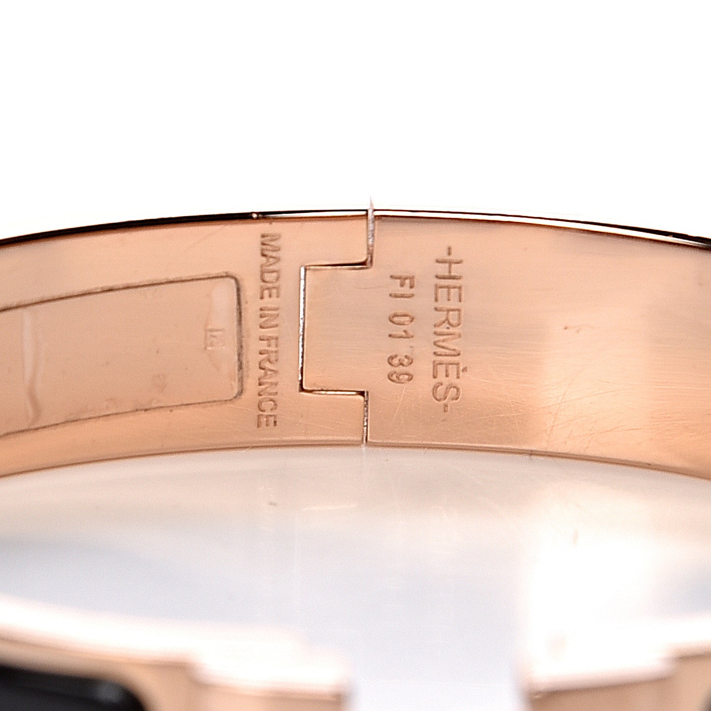 Enamel Narrow Clic Clac H Bracelet PM Black