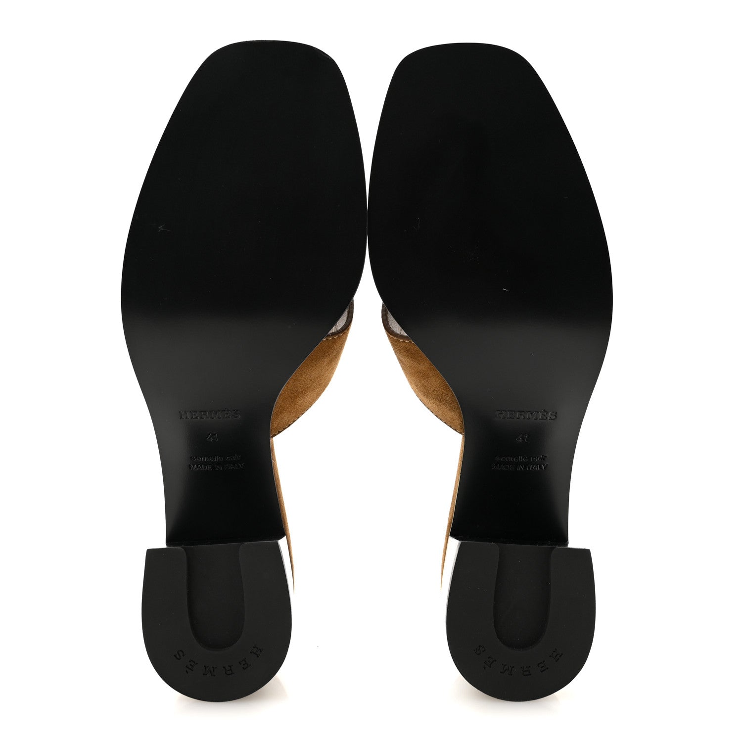 Hermes Suede Goatskin Helia 60 Sandals 41 Brun Fume 6 of 11