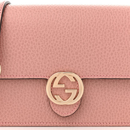 Gucci Dollar Calfskin Interlocking G Chain Wallet Soft Pink 8 of 11