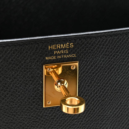 Hermes Epsom Kelly Sellier 25 Black 6 of 11