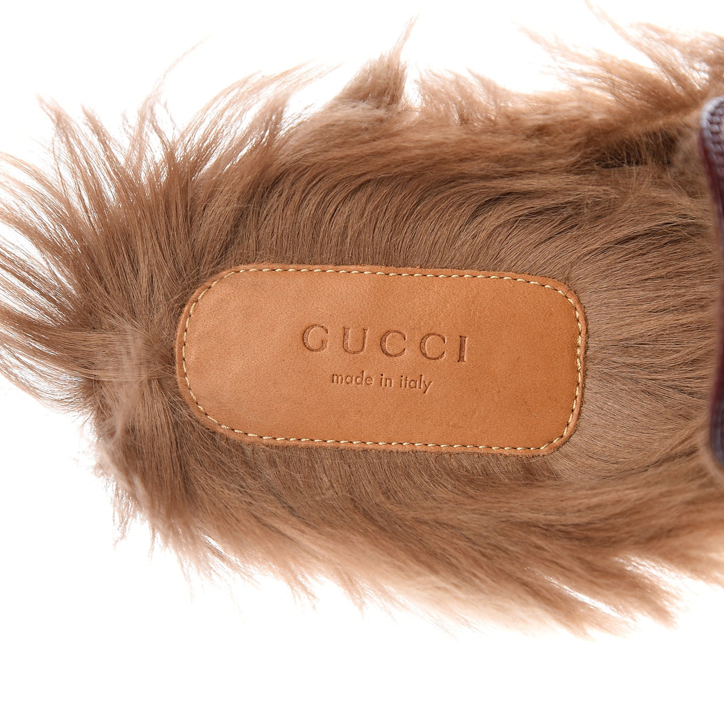 Malaga Kid Fur Womens Princetown Slippers 39.5 Vintage Bordeaux