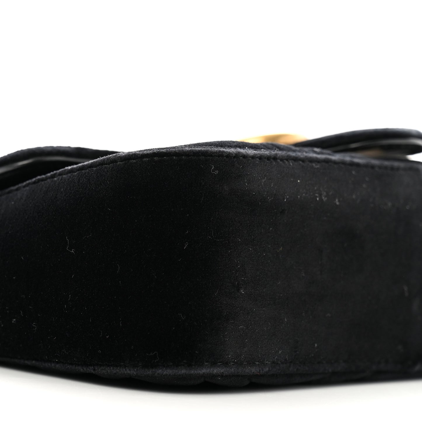 Velvet Matelasse Mini GG Marmont Shoulder Bag Black