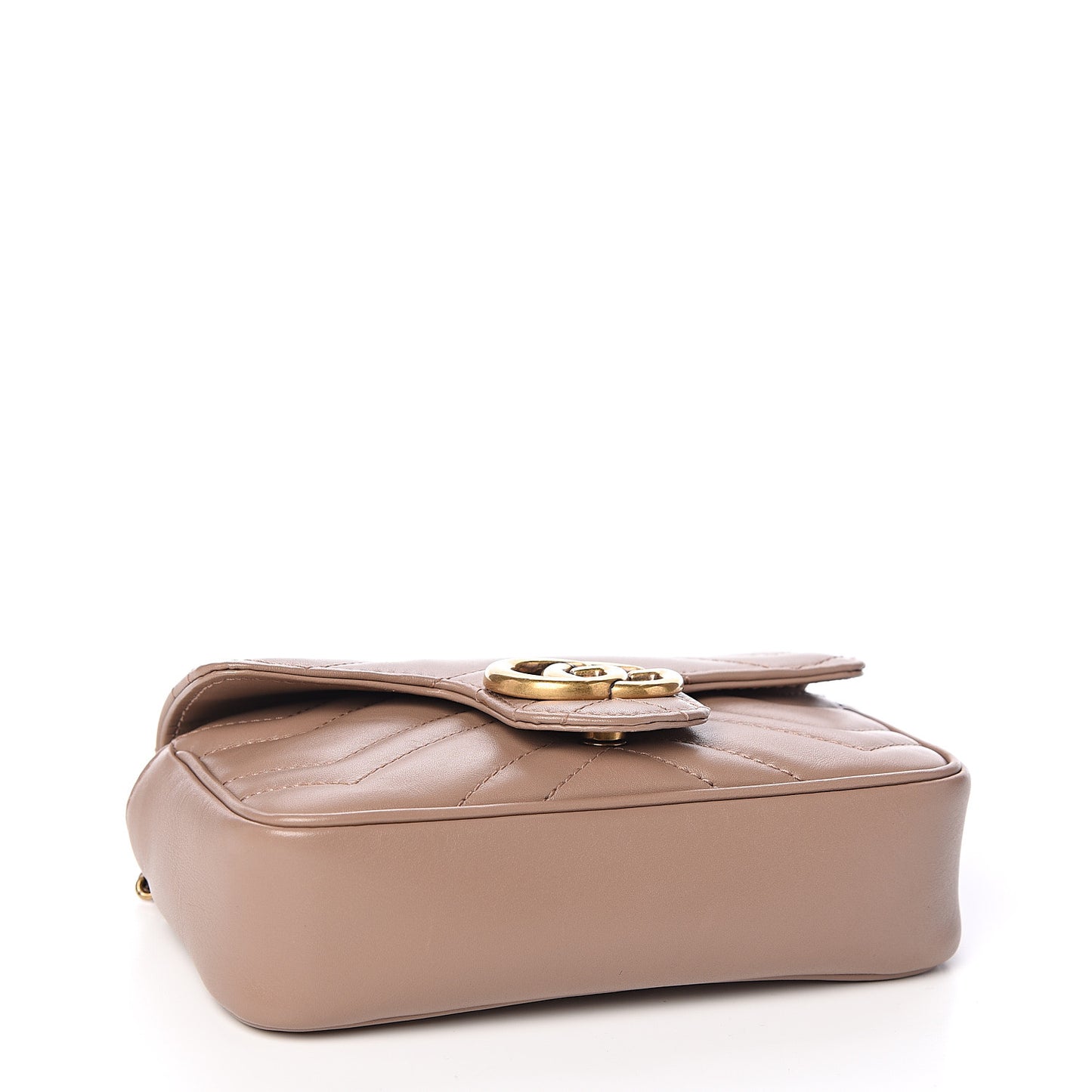 Calfskin Matelasse Super Mini GG Marmont Shoulder Bag Porcelain Rose