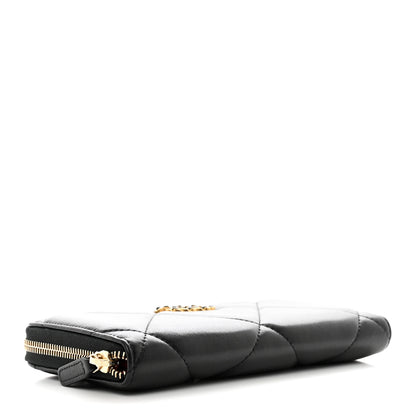 Chanel Lambskin Quilted 19 Long Zipped Around Wallet Black 4 of 9