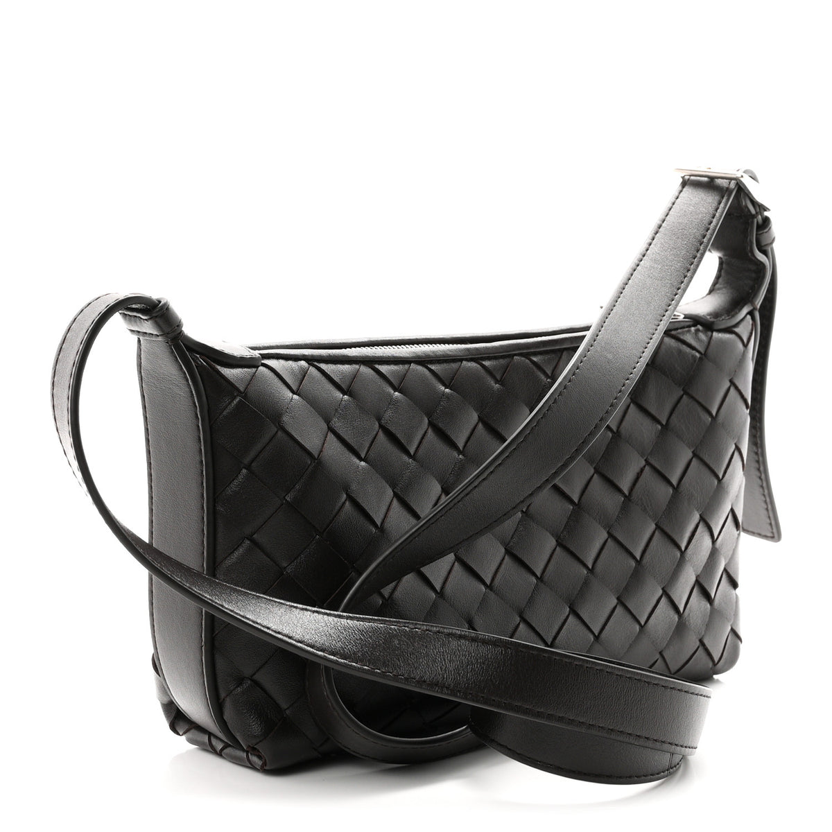 Calfskin Intrecciato Traveler Phone Pouch Fondant