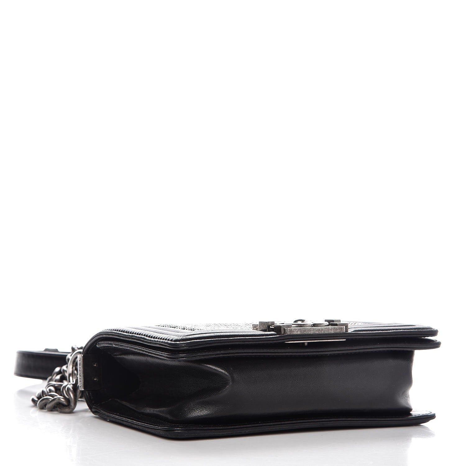 Chanel Calfskin Crystal Studded Small Studded Boy Flap Black 4 of 12