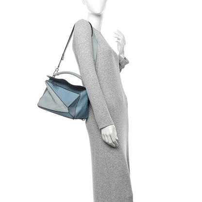 Loewe Calfskin Medium Puzzle Bag Aqua Light Blue Stone Blue 2 of 14