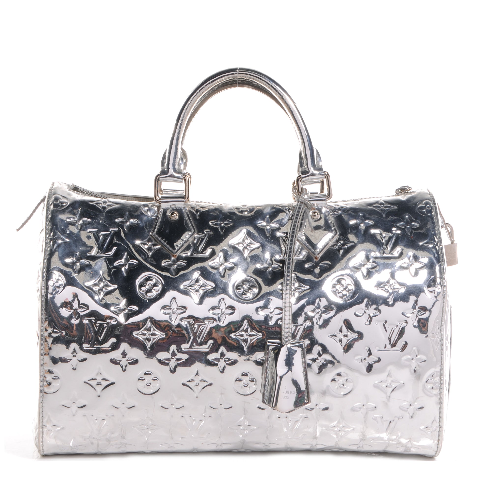 Louis Vuitton Monogram Miroir Speedy 30 Silver 1 of 7