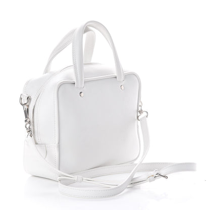 Balenciaga Shiny Day Calfskin XS Triangle Square Bag White 3 of 15