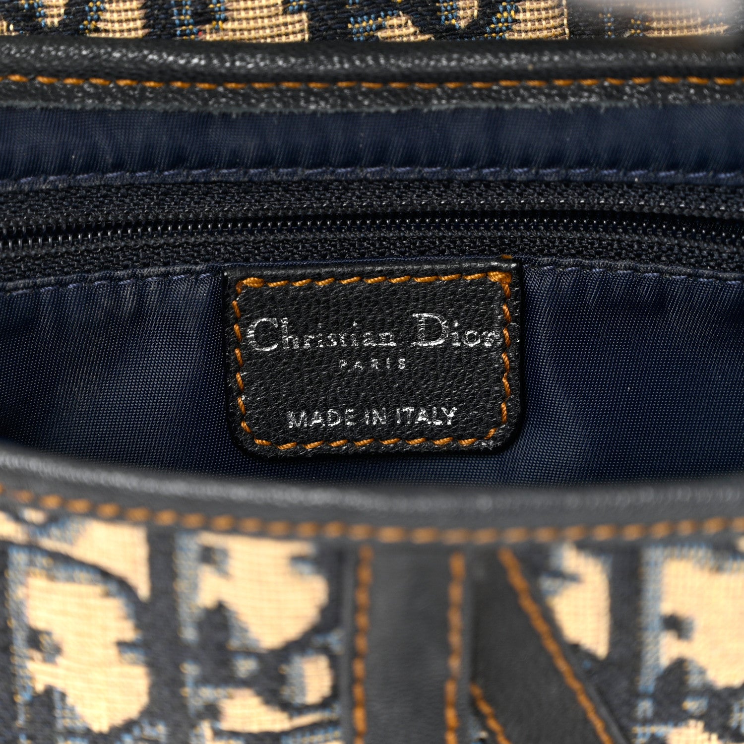 Christian Dior Monogram Saddle Bag Blue 6 of 12