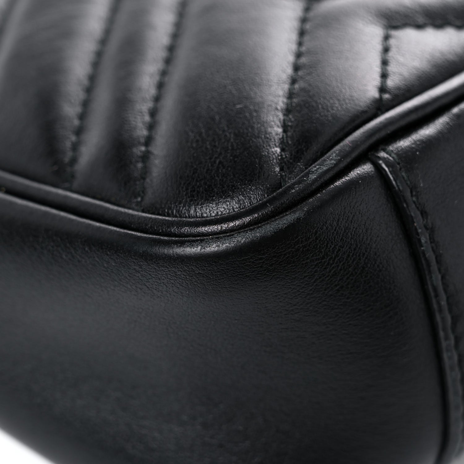 Gucci Calfskin Matelasse Mini GG Marmont Shoulder Bag Black 11 of 25