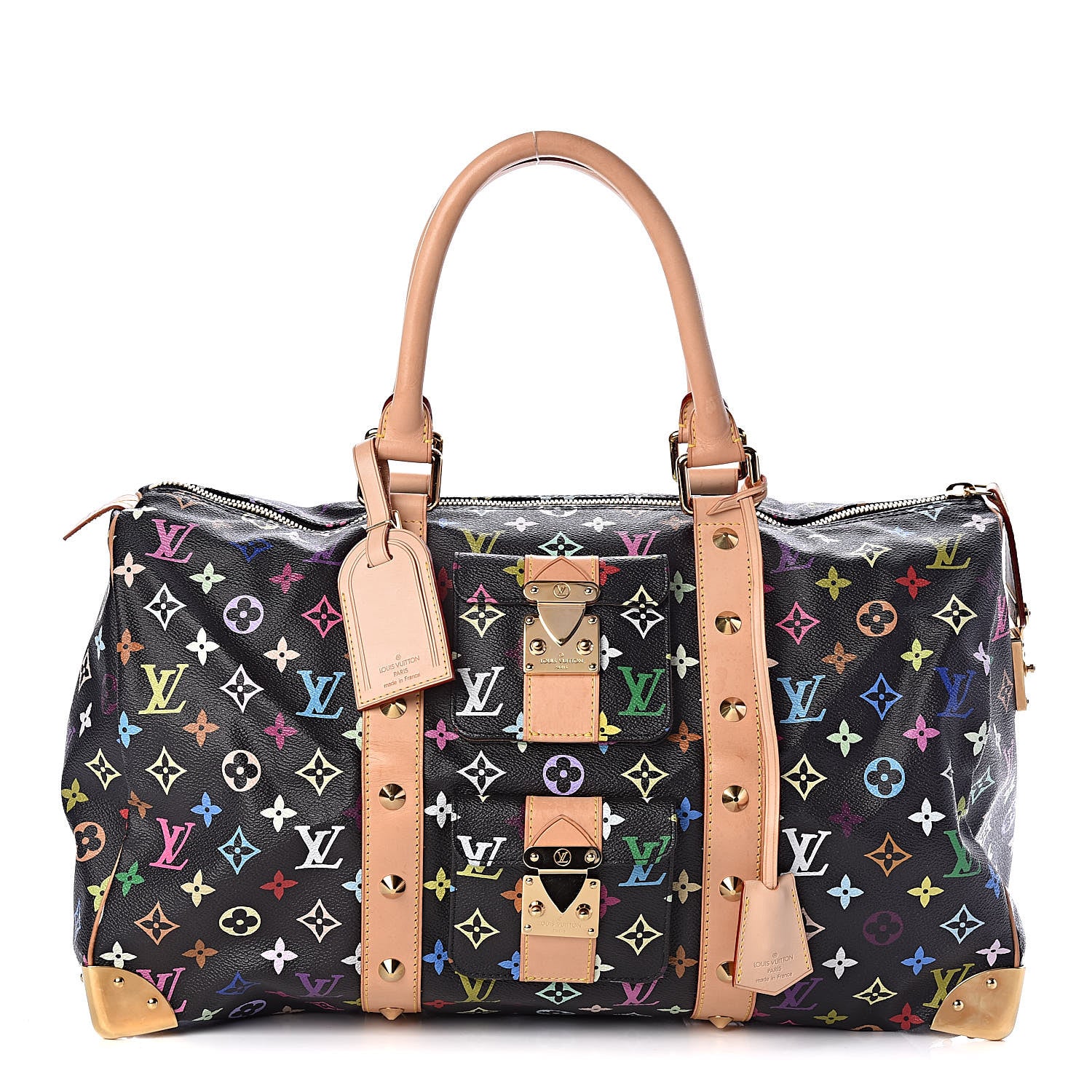 Louis Vuitton Monogram Multicolor Keepall 45 Black 1 of 13