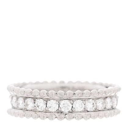 Van Cleef & Arpels Platinum Diamond Estelle Wedding Band Ring 46 3.75 1 of 5