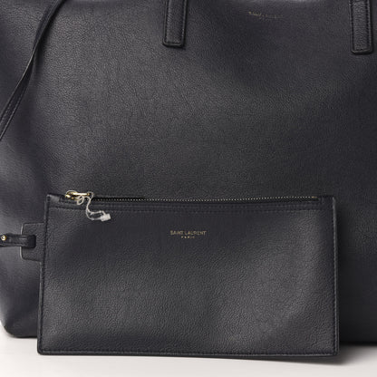 Saint Laurent Calfskin Large Shopping Tote Navy 15 of 20