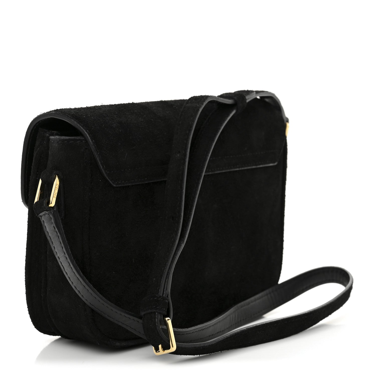 Celine Suede Small Pampille C Bag Black 3 of 10