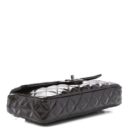 Chanel Crinkled Patent Quilted East West Flap Brown 4 of 12
