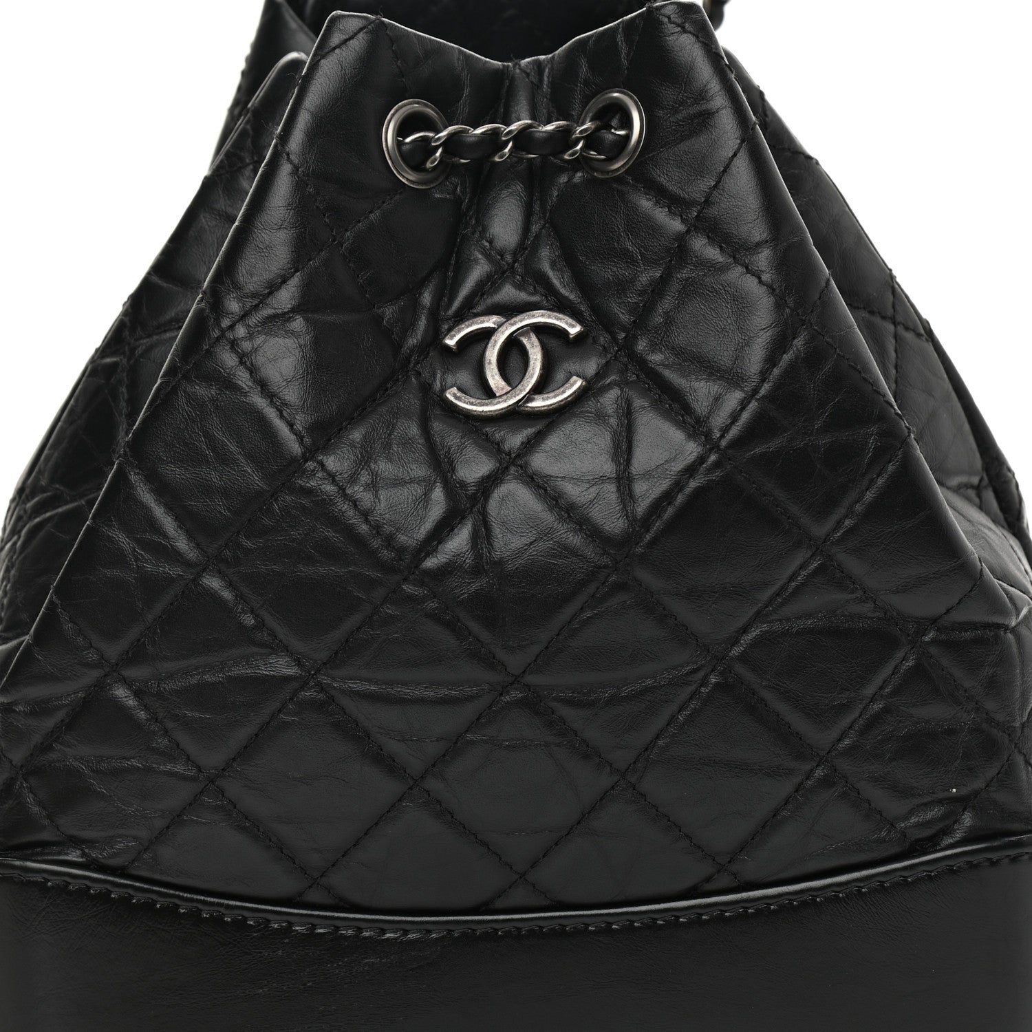 Chanel Aged Calfskin Quilted Small Gabrielle Backpack Black 8 of 8