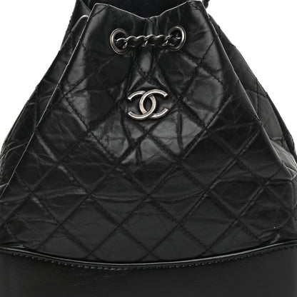 Chanel Aged Calfskin Quilted Small Gabrielle Backpack Black 8 of 8