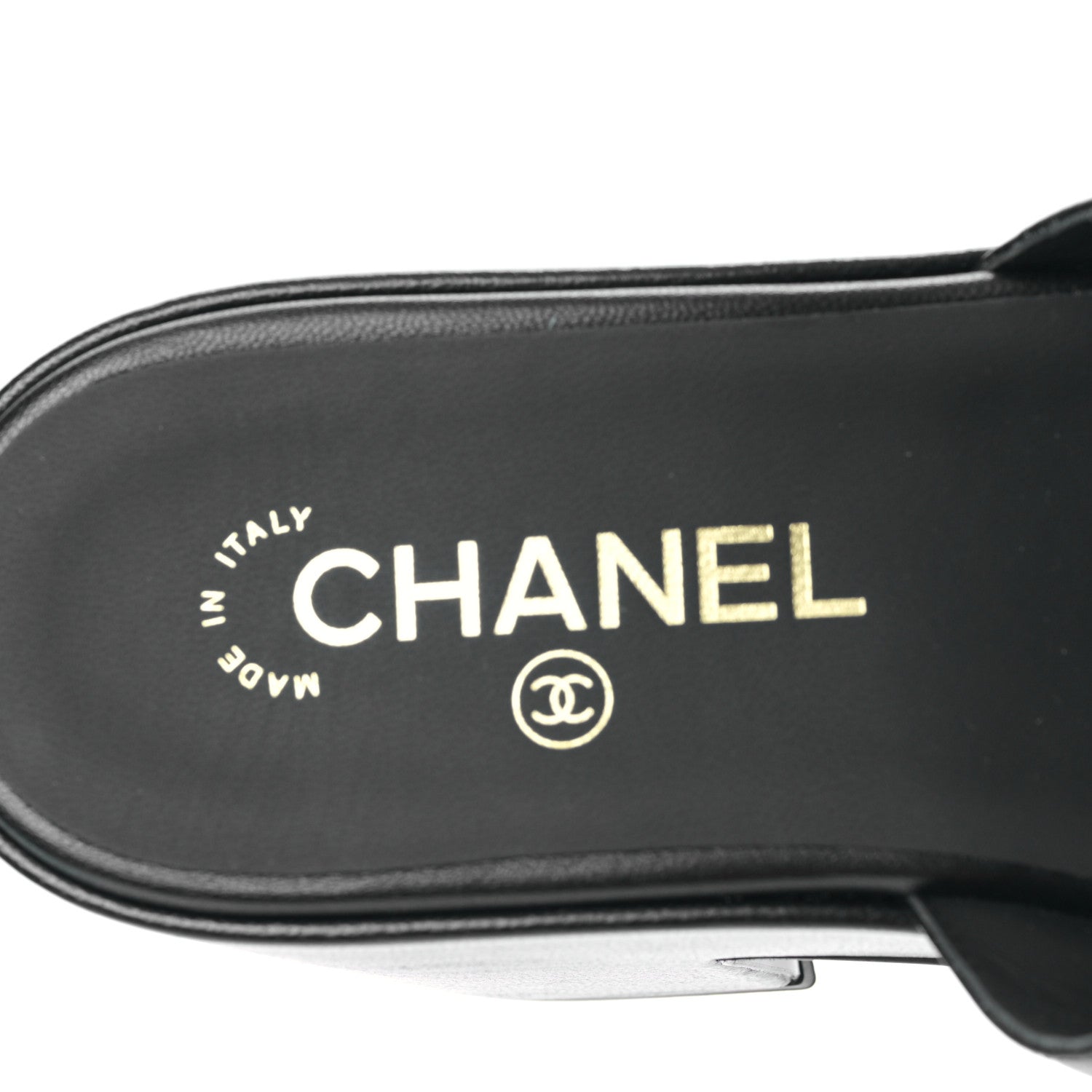 Chanel Lambskin Camellia Platform Mules 39.5 Black 7 of 9