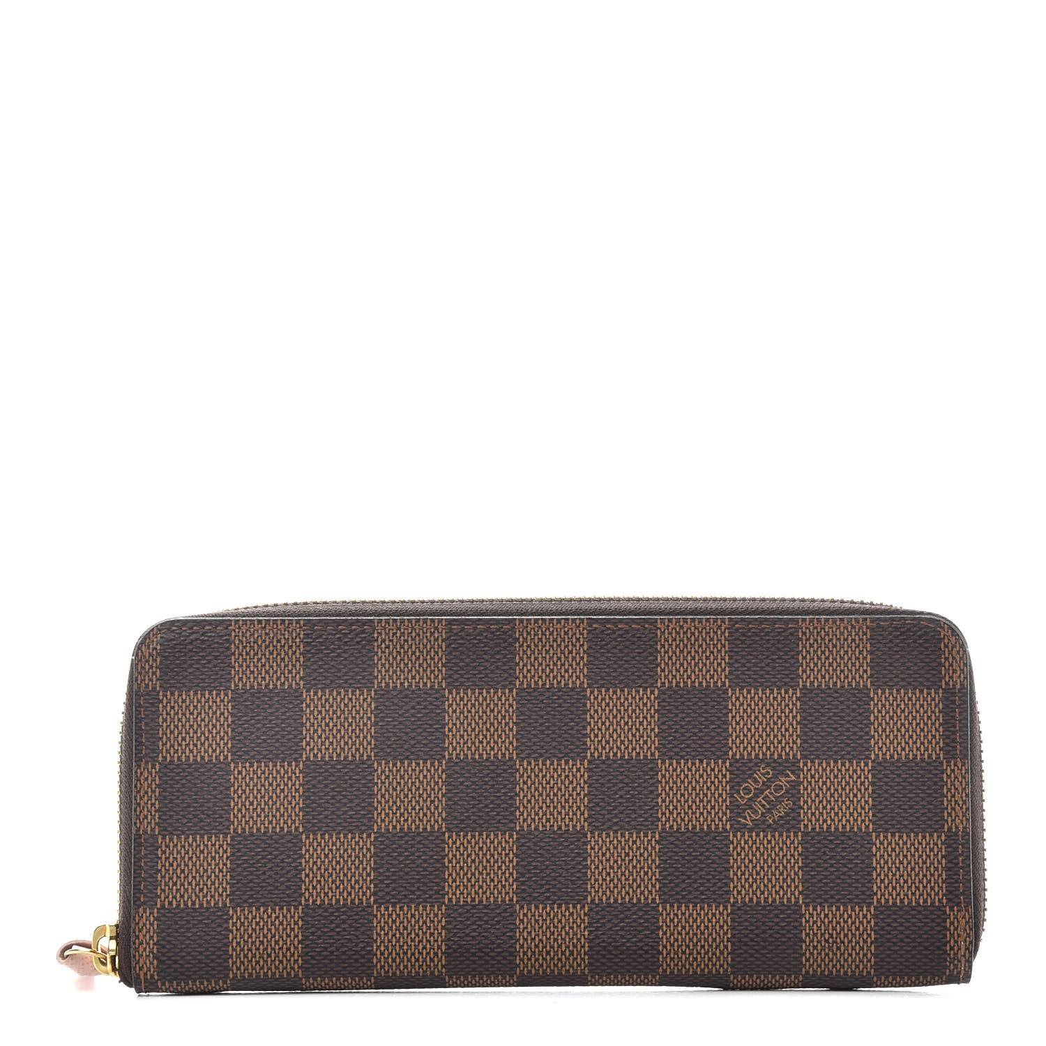 Louis Vuitton Damier Ebene Clemence Wallet Rose Ballerine 1 of 6