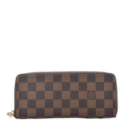 Louis Vuitton Damier Ebene Clemence Wallet Rose Ballerine 1 of 6