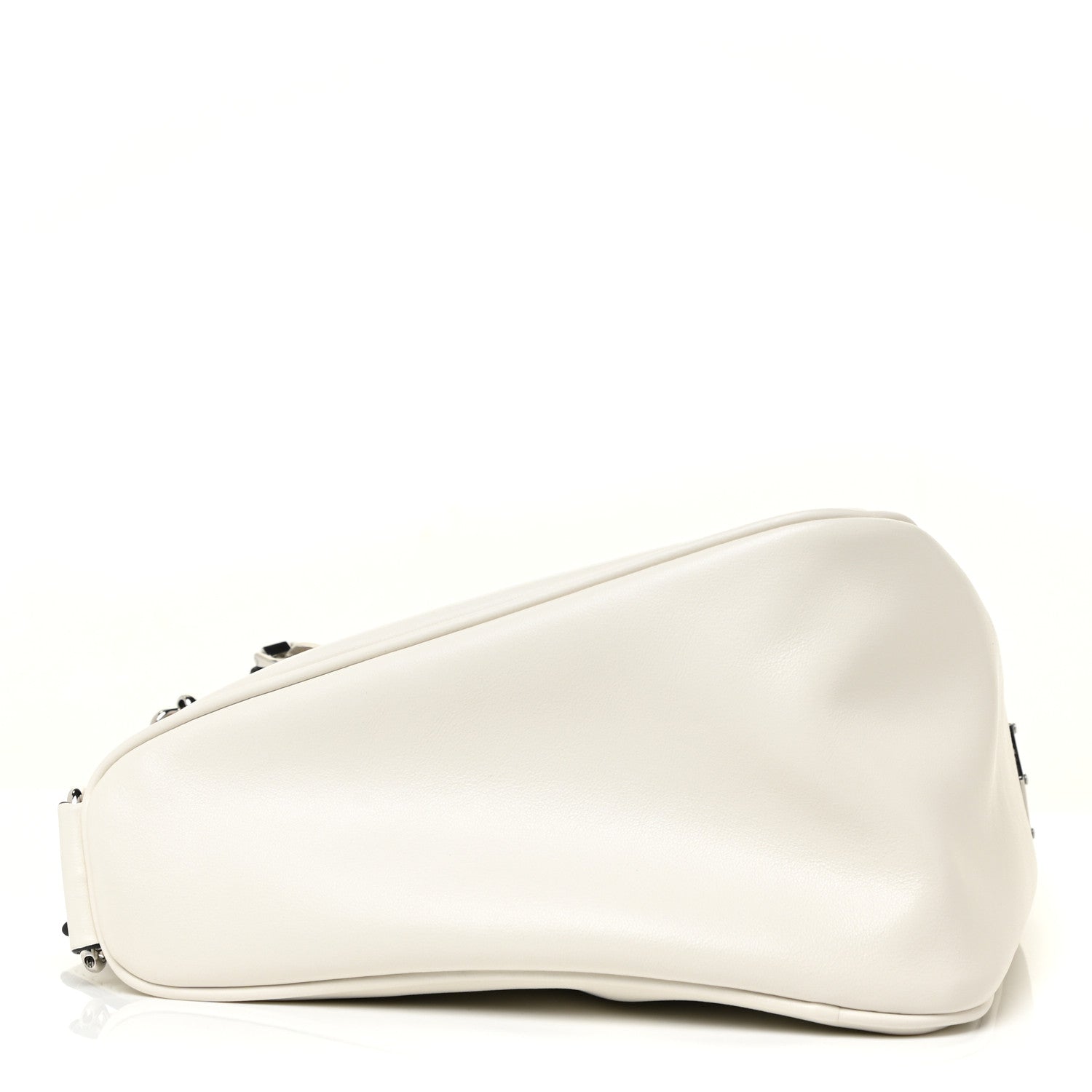 Prada Grace Lux Triangle Shoulder Bag White 4 of 11