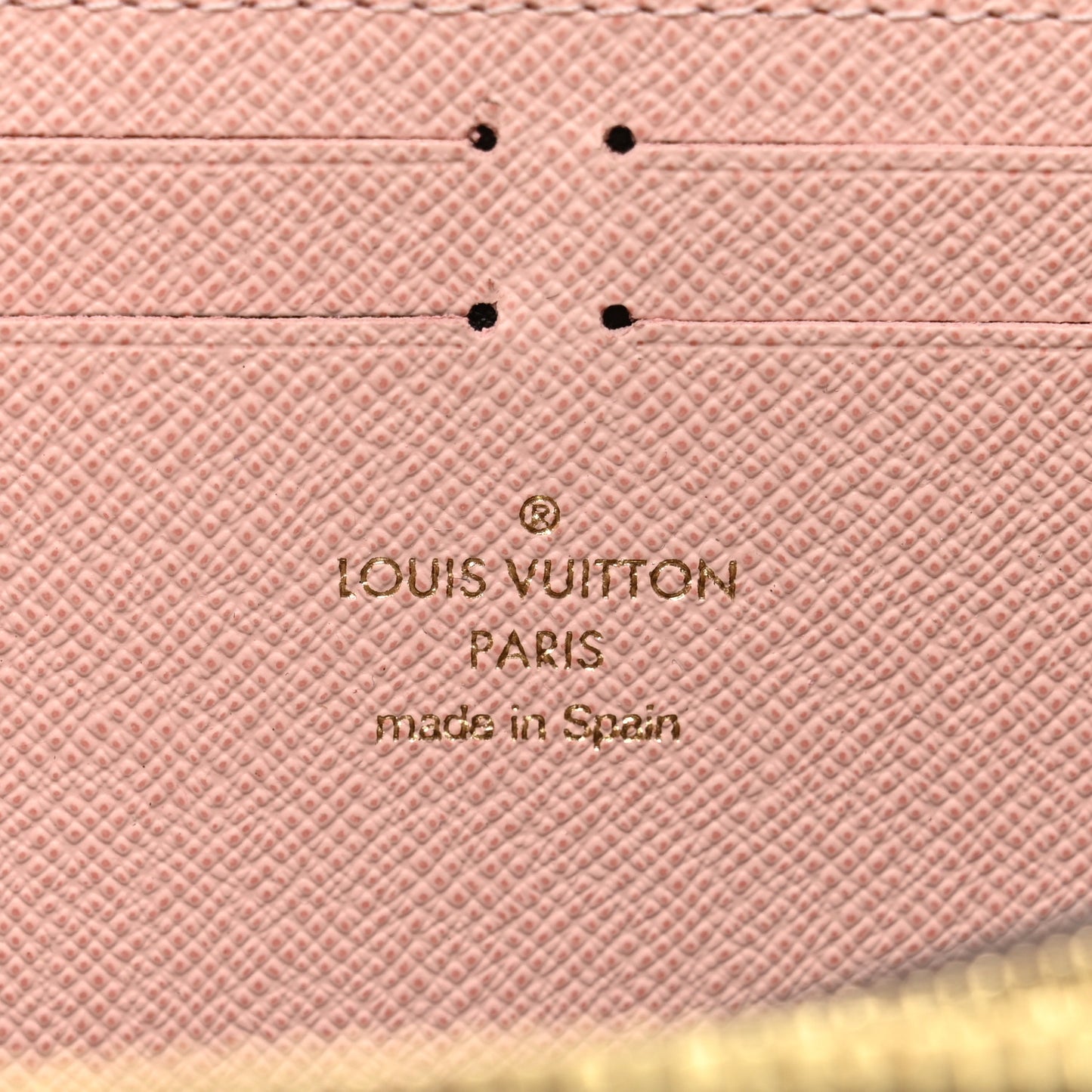 Damier Ebene Clemence Wallet Rose Ballerine