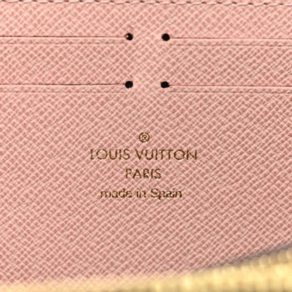 Louis Vuitton Damier Ebene Clemence Wallet Rose Ballerine 6 of 7